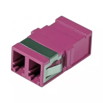 EFB-Elektronik LC Duplex OM4 glasvezelkoppeling, flensloos, keramische huls, Erika-violet