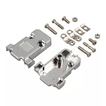 EFB E-DH09 gemetalliseerde D-Sub kap voor DB9, grijs