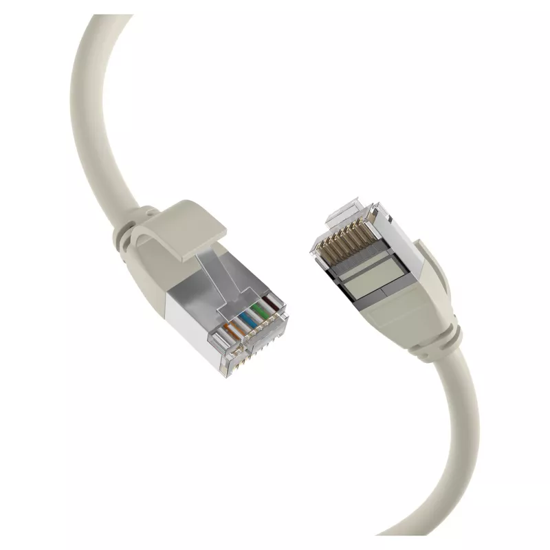 EFB Elektronik RJ45-patchkabel Cat.6A U/FTP TPE 4mm Ultraflex grijs 2m