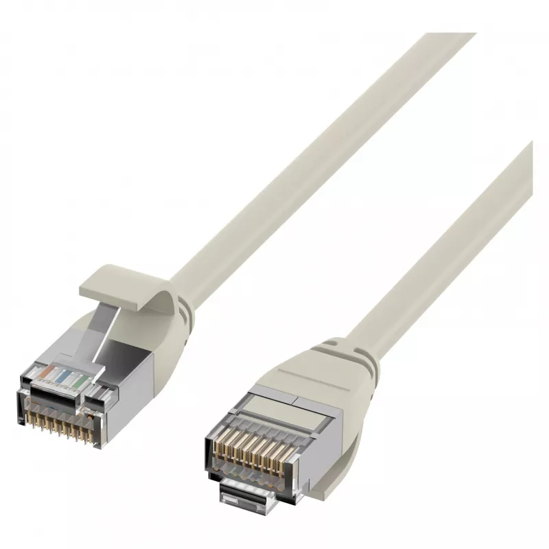 EFB Elektronik RJ45-patchkabel Cat.6A U/FTP TPE 4mm Ultraflex grijs 2m
