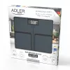 Adler AD 8194s digitale personenweegschaal, wit, strepenpatroon, 180 kg capaciteit