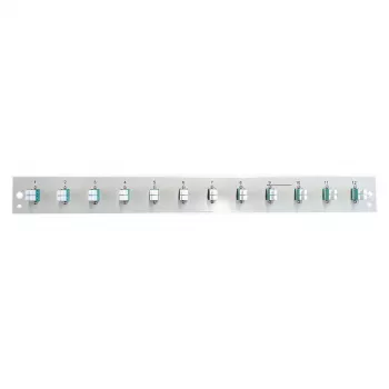 EFB Elektronik Assembled Front Panel met 12 x LC Duplex Koppeling OM3, Zwart