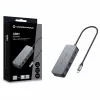 CONCEPTRONIC USB-C naar 2x Gigabit Ethernet + 2x USB-A 3.2 Gen 1-adapter, 0,3m, grijs