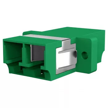 EFB Elektronik 53343.32 glasvezelkoppeling LC/APC Duplex, OS2 singlemode, groen, met shutter