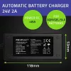 Qoltec 52665 Automatische acculader voor AGM GEL STD accu's, 24V 2A 48W, LED-indicatie, 1,8m kabel