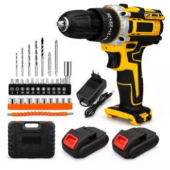 Extralink Tools Yellow Accu-boor-/schroefmachine met 2 accu's