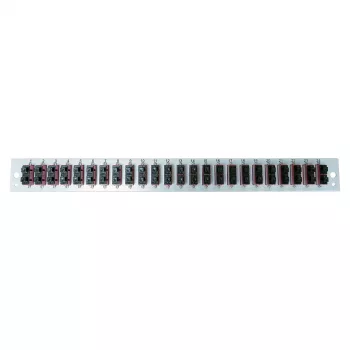 EFB Elektronik bezette frontplaat met 24 x SC duplex koppeling OM4 verticaal, zwart