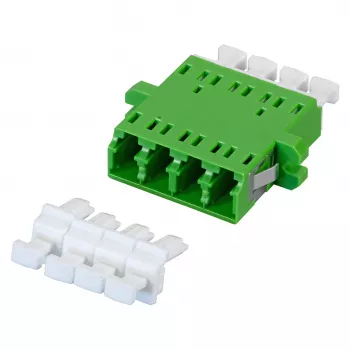 EFB Elektronik 53353.32 glasvezelkoppeling LC/APC Quad, OS2 singlemode, groen, met shutter