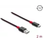 Delock EASY-USB 2.0 kabel Type-A stekker naar USB Type-C stekker 2 m zwart