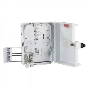 EFB-ELEKTRONIK FTTH-BOX-OUT-1 FTTH IP65 verdeelbox voor 32 vezels, 16 adapters, buiten