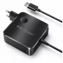 Qoltec 100W GaN USB-C PD oplader 5-20V 3-5A zwart