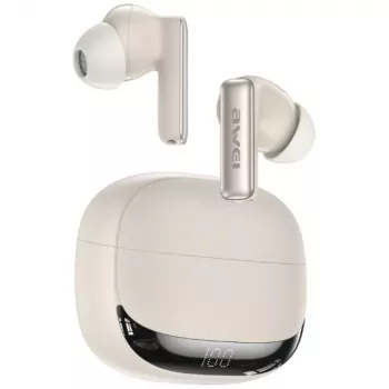 AWEI TA19 ANC TWS Bluetooth 6.0 hoofdtelefoon beige