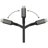 GoodConnections USB-C 2.0 (ST-ST) 3m verbindingskabel textielommanteling 240W antraciet