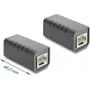 Delock RJ45 koppeling bus naar bus Cat.6A afgeschermd zwart