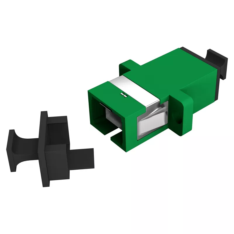 EFB Elektronik SC/APC Simplex Singlemode glasvezelkoppelaar met stofkap, groen, zirkoniumoxide keramische huls