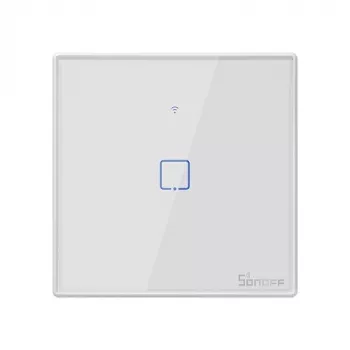 SONOFF T2EU1C-TX Smart WiFi + RF 433 touch lichtschakelaar 1-voudig wit