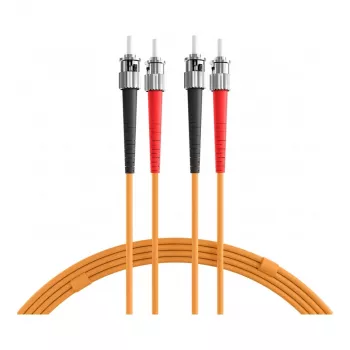 EFB Elektronik ECOFIBER Duplex ST-ST OM1 glasvezel patchkabel, 3m, LSZH, oranje, 3,0mm