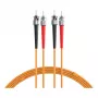 EFB Elektronik ECOFIBER Duplex ST-ST OM1 glasvezel patchkabel, 3m, LSZH, oranje, 3,0mm