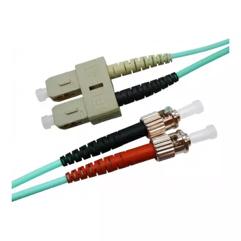 EFB Elektronik ECOFIBER duplex patchkabel SC-ST OM3 0,5m LSZH 3mm Aqua
