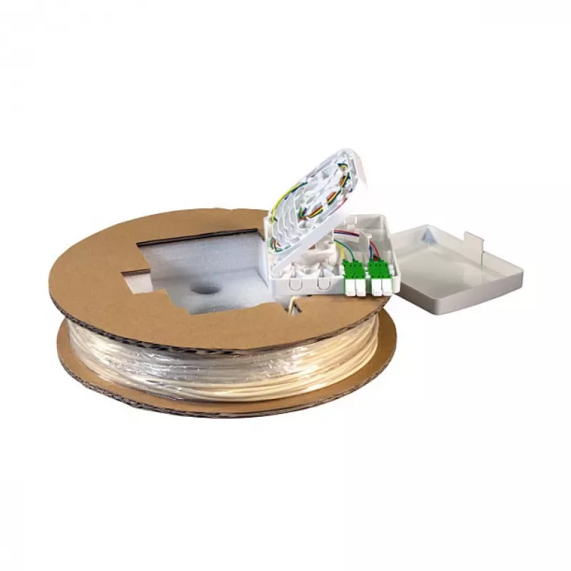 EFB Electronics FTTX Compact Box voorgemonteerd 2xLC/APC Duplex G.657.A2 50m