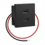 Shelly USB-oplader zwart - inbouw USB-A-oplader voor smart home