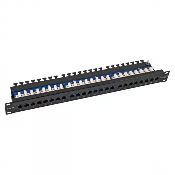 EFB-Elektronik ECOLAN patchpanel UTP 24xRJ45 Cat.5e 19 inch 1U RAL 9005 zwart