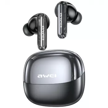 AWEI T229 ANC AI draadloze earbuds met dockingstation, Gunmetal