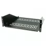 EFB-Elektronik 19 inch 3U vaste legplank, diepte 450 mm, draagvermogen 36 kg, RAL9005 (tiefzwart)