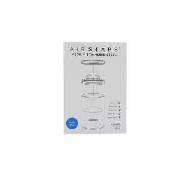 Airscape® RVS aromabewaarbus medium, matblauw