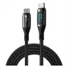 Good Connections USB 2.0 laad- en datakabel 100W met digitale display USB-C naar USB-C 1m zwart