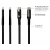 Good Connections USB 2.0 laad- en datakabel 100W met digitale display USB-C naar USB-C 1m zwart
