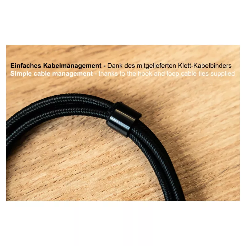 Good Connections USB 2.0 laad- en datakabel 100W met digitale display USB-C naar USB-C 1m zwart