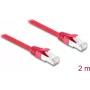 Delock RJ45-netwerkkabel Cat.6A S/FTP 2 m rood (81185)