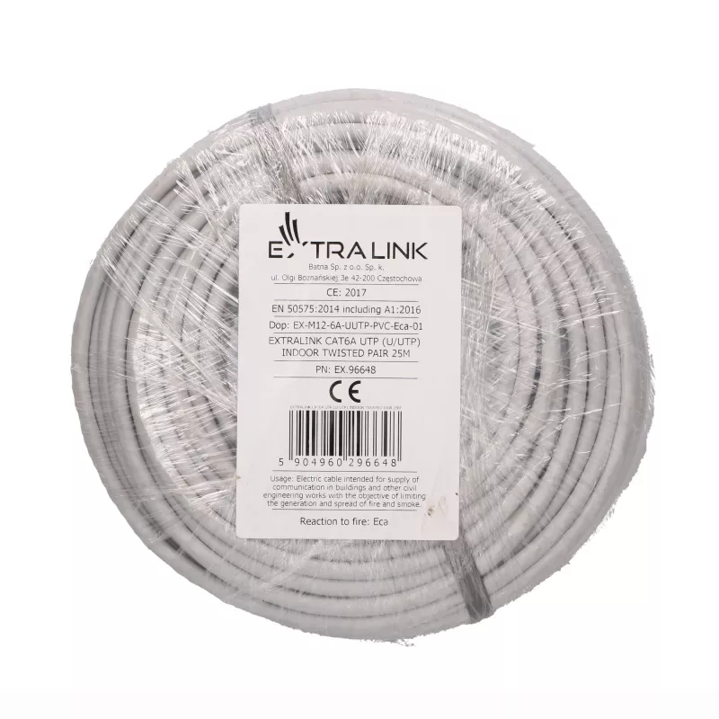 EXTRALINK CAT6A UTP (U/UTP) indoor twisted pair patchkabel 25m