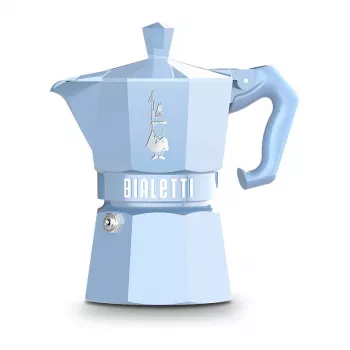 Bialetti MOKA EXCLUSIVE 3-kops kookplaat-espressomaker lichtblauw (9061)