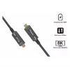 Equip USB-C 3.2 naar USB-C Active Optical Cable (AOC) 8K 60W PD 10m zwart