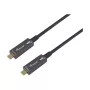 Equip USB-C 3.2 naar USB-C Active Optical Cable (AOC) 8K 60W PD 10m zwart
