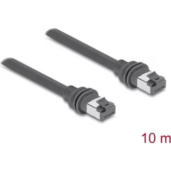 Delock RJ45 patchkabel Cat.6 compatibel met Starlink Gen3 - 10 m grijs