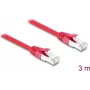 Delock RJ45-netwerkkabel Cat.6A S/FTP 3 m rood (81186)