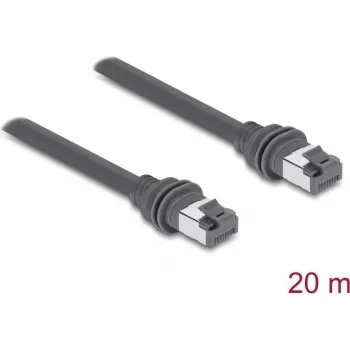 Delock RJ45 patchkabel Cat.6 compatibel met Starlink Gen3 - 20 m grijs