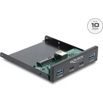 Delock Frontpaneel 3,5 inch USB 10 Gbps 2 x USB Type-C + 2 x USB Type-A (64369)