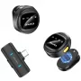 AWEI MK3 Duo Draadloze Lavalier Microfoon Zwart