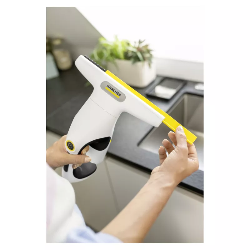 Kärcher WV 1 Compact Care Raamzuiger, Lithium-ion, 25 min looptijd, 100 ml tank, Geel/Zwart