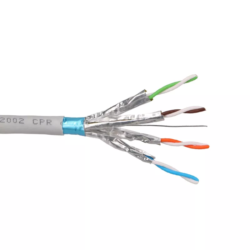 EXTRALINK CAT6A F/FTP Indoor Twisted Pair Kabel 50m Grijs