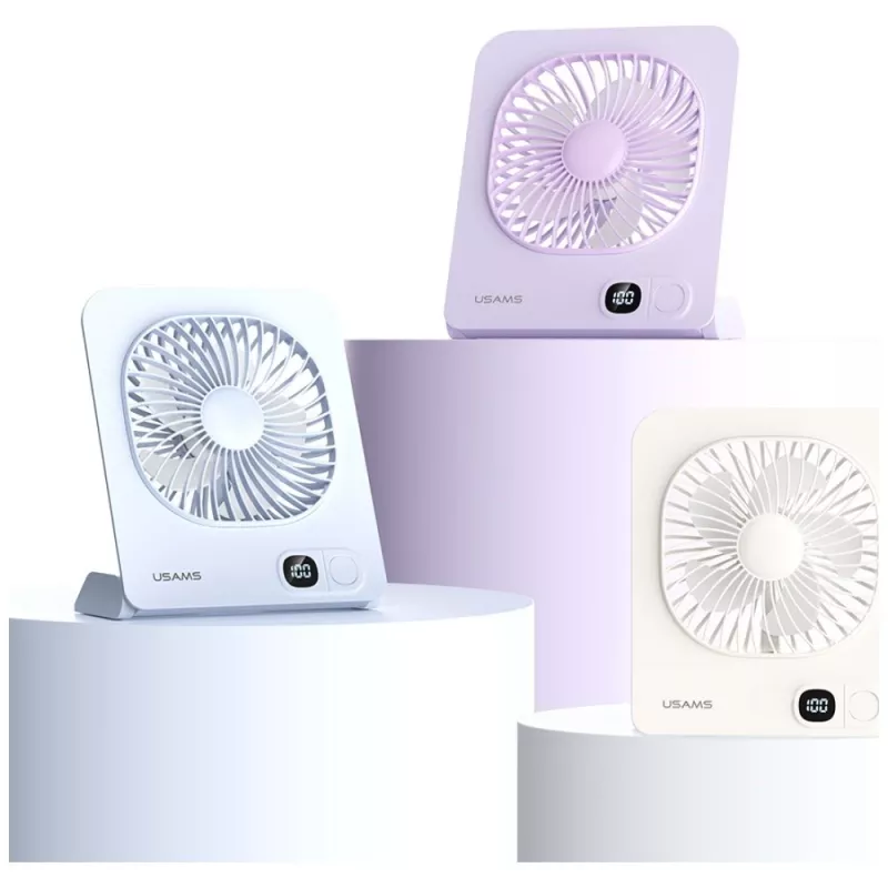 USAMS ZB363 Magnetische Tafelventilator Blauw