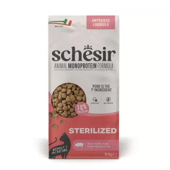 SCHESIR Sterilized with Ham Droog Kattenvoer 10kg