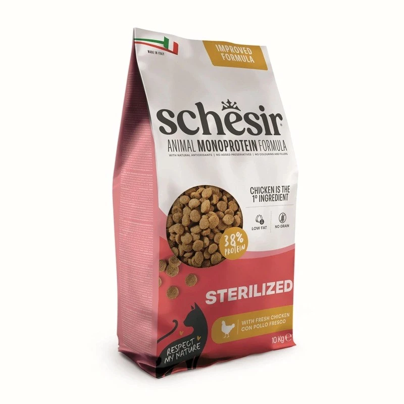SCHESIR Sterilized Bogata Chicken droogvoer voor katten 10kg