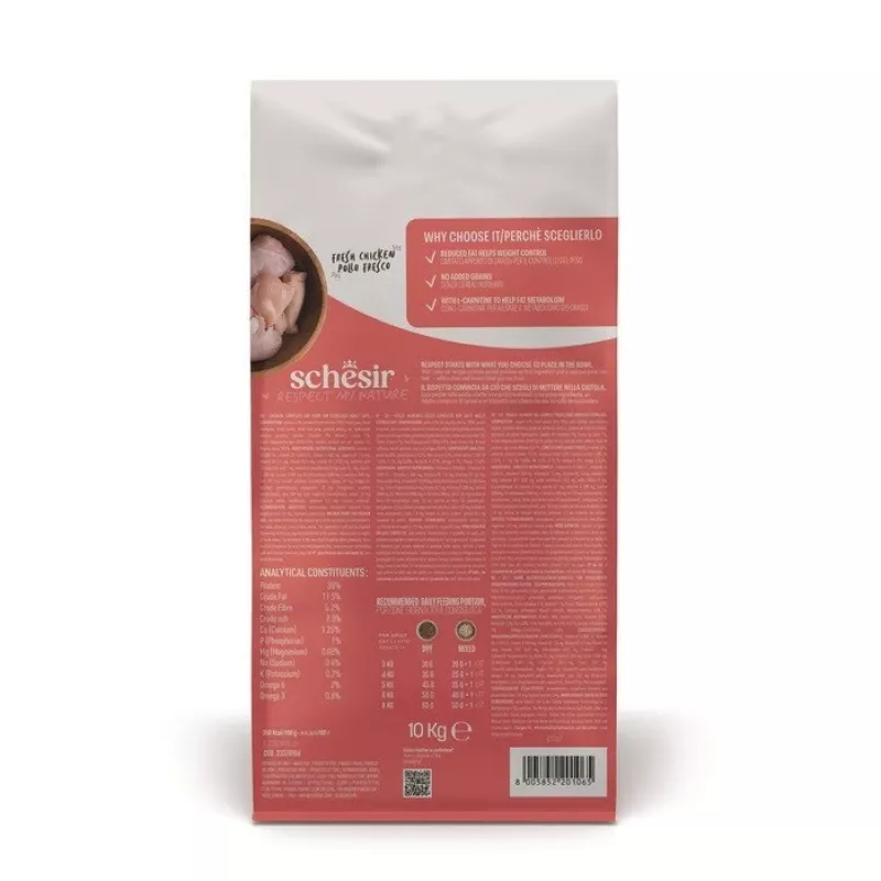 SCHESIR Sterilized Bogata Chicken droogvoer voor katten 10kg