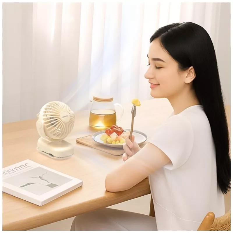AWEI F45 mini tafelventilator met clip, 1200mAh, wit