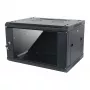 ALLNET 19 inch wandbehuizing 6U 1-delig 600mm diep zwart gedemonteerd als bouwpakket SMA-serie
